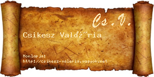 Csikesz Valéria névjegykártya