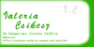 valeria csikesz business card